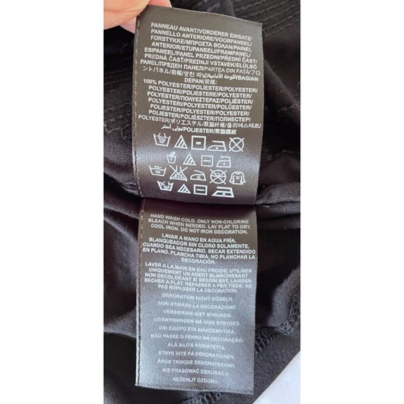 Guess Women's Small Black Sequin Racerback Tank Top Chiffon Cowl Layer in Front - Picture 10 of 10